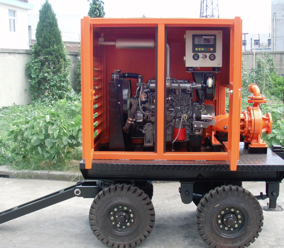 Pompa Sampah Mesin Diesel Self-priming yang Dapat Digerakkan